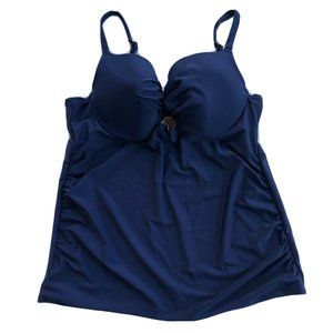 Cacique Navy Blue Tummy Control Swimdress